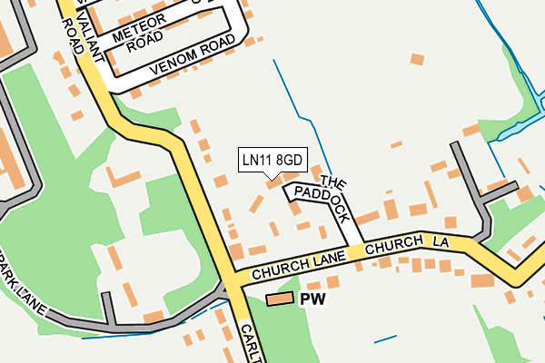 LN11 8GD map - OS OpenMap – Local (Ordnance Survey)