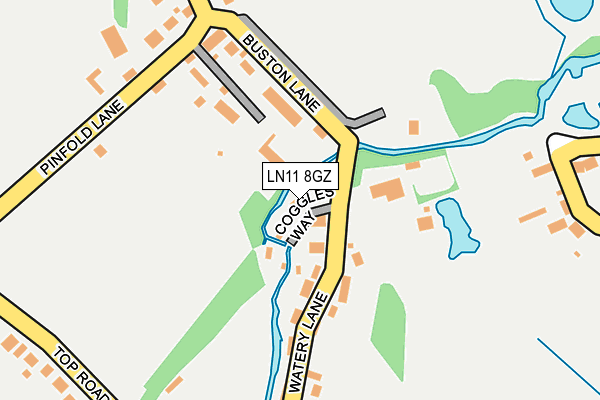 LN11 8GZ map - OS OpenMap – Local (Ordnance Survey)