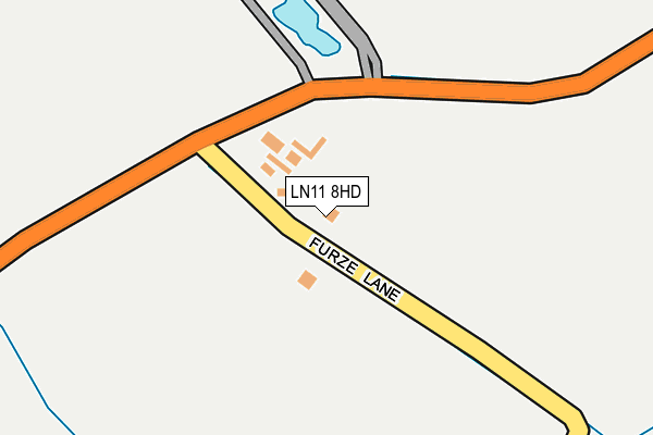 LN11 8HD map - OS OpenMap – Local (Ordnance Survey)