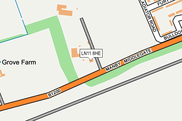 LN11 8HE map - OS OpenMap – Local (Ordnance Survey)