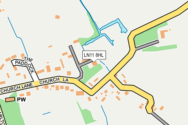 LN11 8HL map - OS OpenMap – Local (Ordnance Survey)