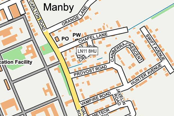 LN11 8HU map - OS OpenMap – Local (Ordnance Survey)