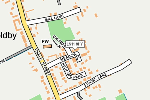 LN11 8HY map - OS OpenMap – Local (Ordnance Survey)