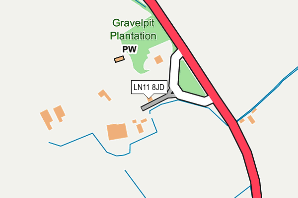 LN11 8JD map - OS OpenMap – Local (Ordnance Survey)
