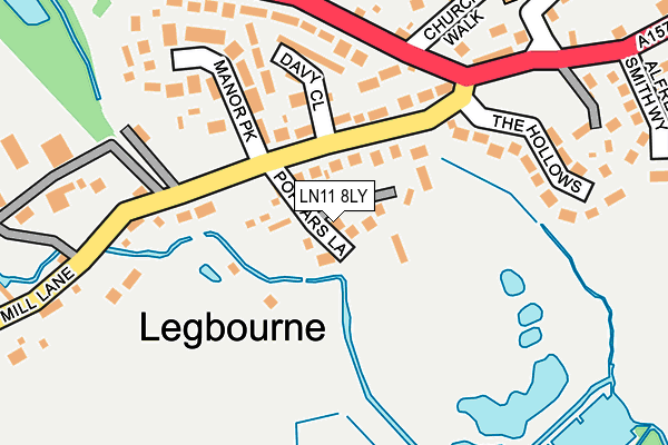 LN11 8LY map - OS OpenMap – Local (Ordnance Survey)