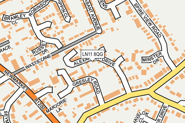 LN11 8QG map - OS OpenMap – Local (Ordnance Survey)