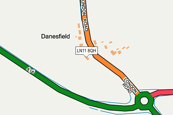 LN11 8QH map - OS OpenMap – Local (Ordnance Survey)