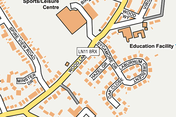 LN11 8RX map - OS OpenMap – Local (Ordnance Survey)