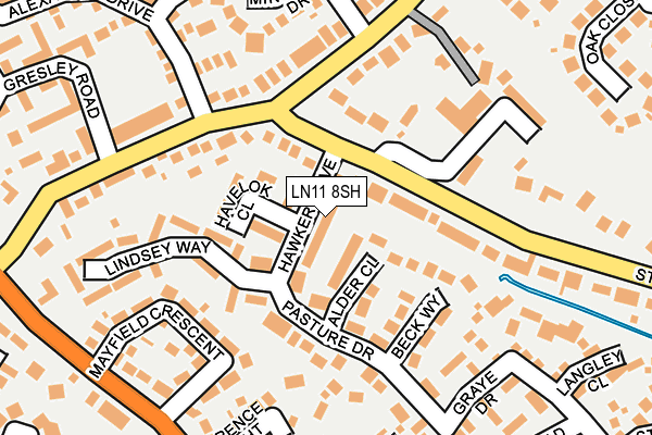 LN11 8SH map - OS OpenMap – Local (Ordnance Survey)