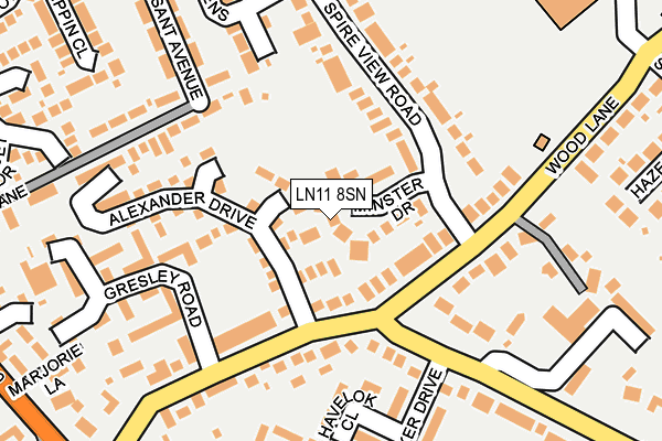 LN11 8SN map - OS OpenMap – Local (Ordnance Survey)