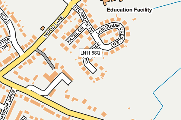 LN11 8SQ map - OS OpenMap – Local (Ordnance Survey)