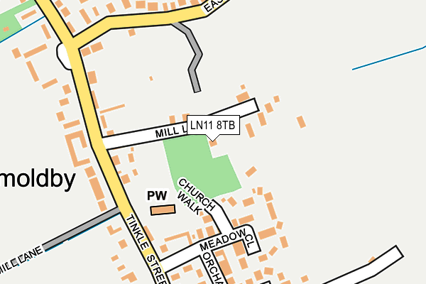 LN11 8TB map - OS OpenMap – Local (Ordnance Survey)