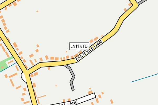 LN11 8TD map - OS OpenMap – Local (Ordnance Survey)