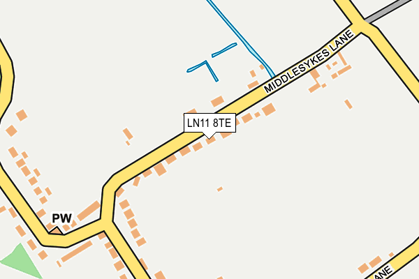 LN11 8TE map - OS OpenMap – Local (Ordnance Survey)