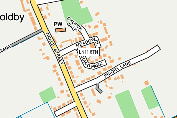 LN11 8TN map - OS OpenMap – Local (Ordnance Survey)