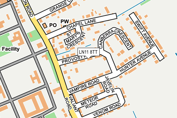 LN11 8TT map - OS OpenMap – Local (Ordnance Survey)