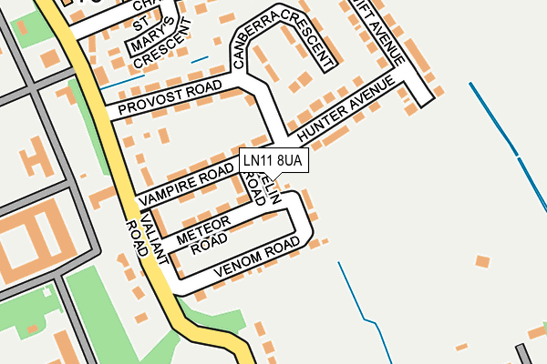 LN11 8UA map - OS OpenMap – Local (Ordnance Survey)