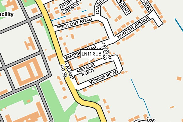 LN11 8UB map - OS OpenMap – Local (Ordnance Survey)