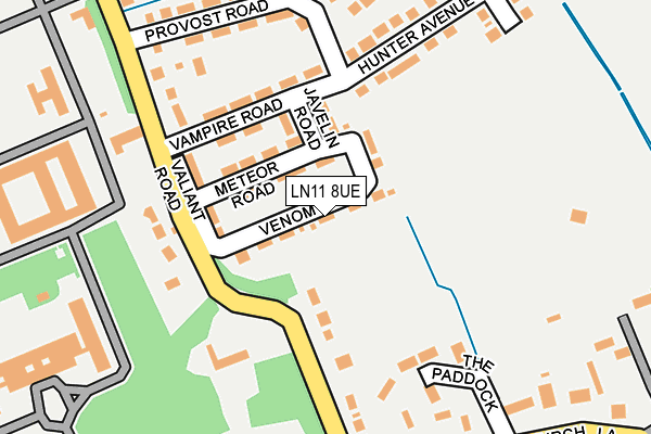 LN11 8UE map - OS OpenMap – Local (Ordnance Survey)