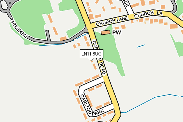 LN11 8UG map - OS OpenMap – Local (Ordnance Survey)