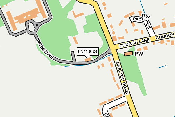 LN11 8US map - OS OpenMap – Local (Ordnance Survey)