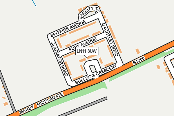 LN11 8UW map - OS OpenMap – Local (Ordnance Survey)