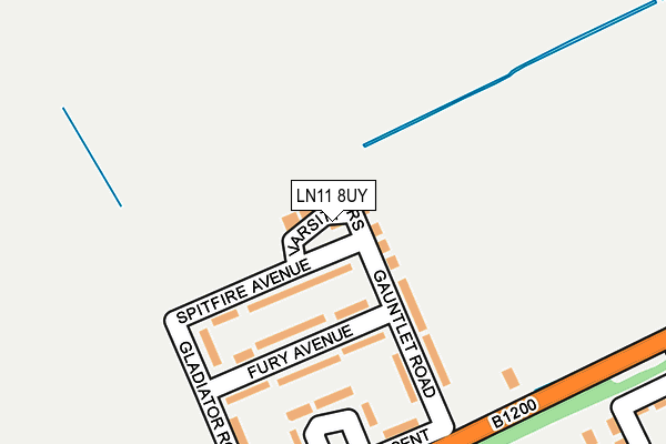 LN11 8UY map - OS OpenMap – Local (Ordnance Survey)