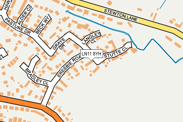 LN11 8YH map - OS OpenMap – Local (Ordnance Survey)