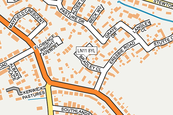 LN11 8YL map - OS OpenMap – Local (Ordnance Survey)