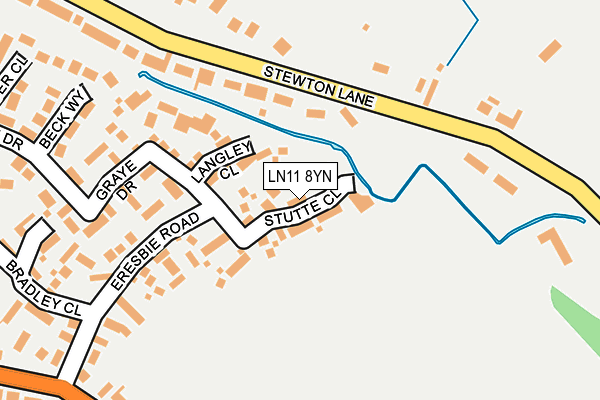 LN11 8YN map - OS OpenMap – Local (Ordnance Survey)