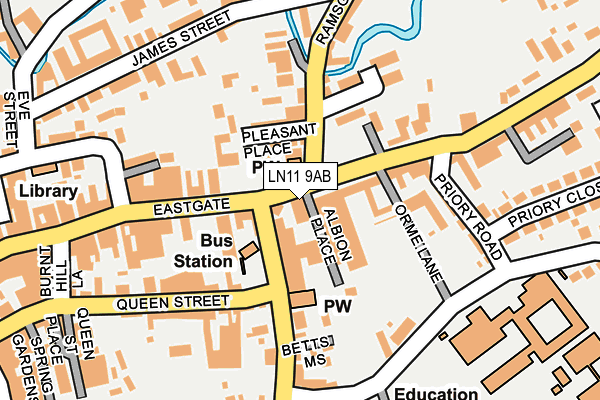 LN11 9AB map - OS OpenMap – Local (Ordnance Survey)