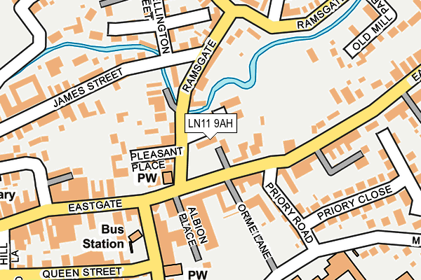 LN11 9AH map - OS OpenMap – Local (Ordnance Survey)