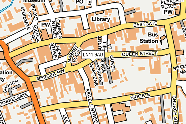 LN11 9AU map - OS OpenMap – Local (Ordnance Survey)