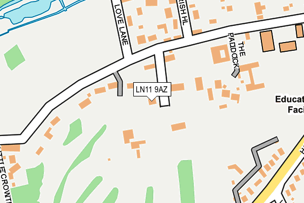 LN11 9AZ map - OS OpenMap – Local (Ordnance Survey)