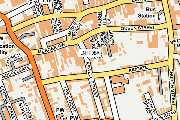 LN11 9BA map - OS OpenMap – Local (Ordnance Survey)