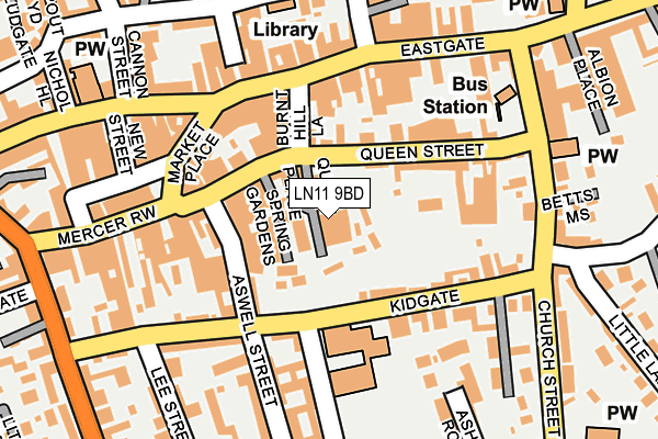 LN11 9BD map - OS OpenMap – Local (Ordnance Survey)