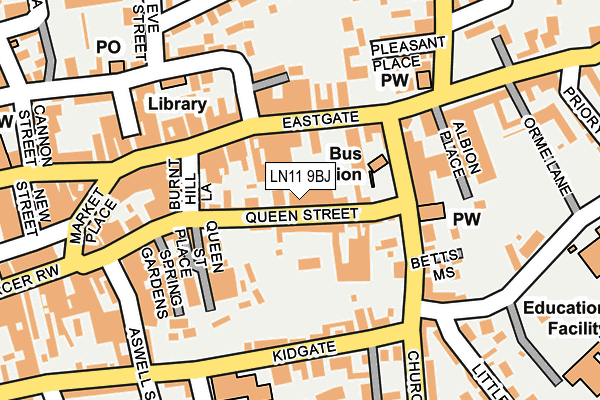 LN11 9BJ map - OS OpenMap – Local (Ordnance Survey)