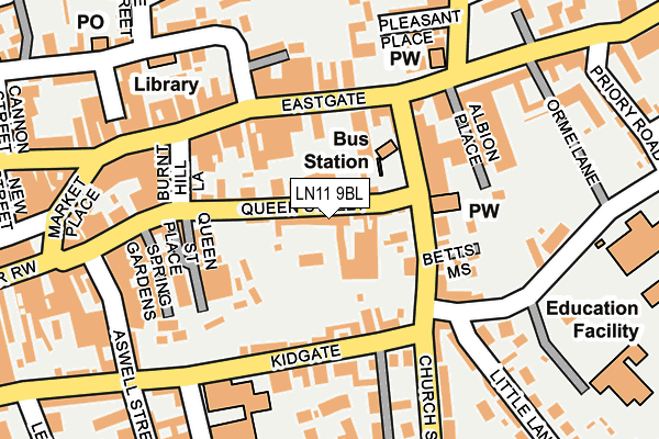 LN11 9BL map - OS OpenMap – Local (Ordnance Survey)