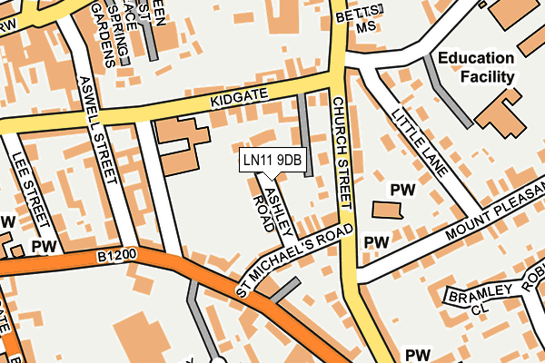 LN11 9DB map - OS OpenMap – Local (Ordnance Survey)