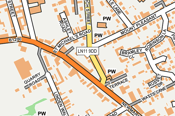 LN11 9DD map - OS OpenMap – Local (Ordnance Survey)
