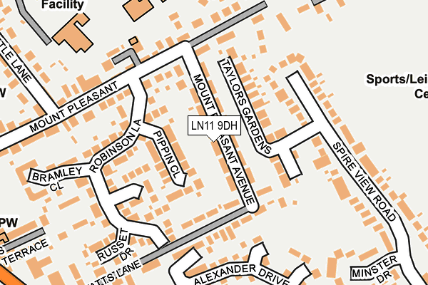 LN11 9DH map - OS OpenMap – Local (Ordnance Survey)