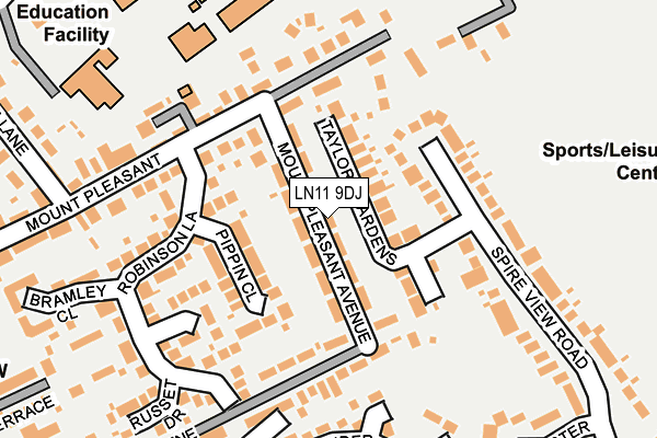 LN11 9DJ map - OS OpenMap – Local (Ordnance Survey)