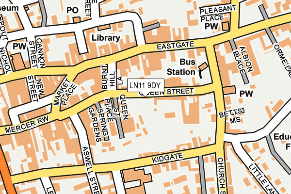 LN11 9DY map - OS OpenMap – Local (Ordnance Survey)