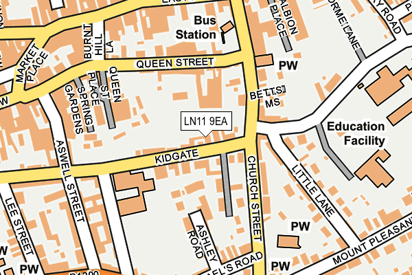LN11 9EA map - OS OpenMap – Local (Ordnance Survey)