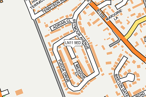 LN11 9ED map - OS OpenMap – Local (Ordnance Survey)