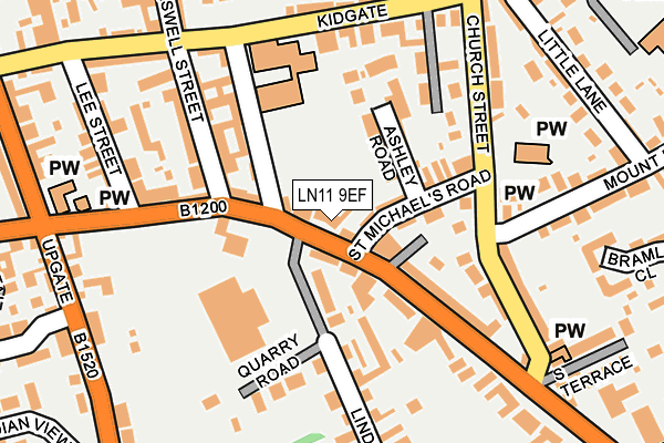 LN11 9EF map - OS OpenMap – Local (Ordnance Survey)