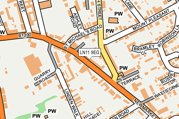 LN11 9EG map - OS OpenMap – Local (Ordnance Survey)