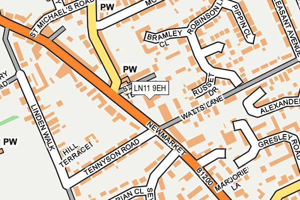 LN11 9EH map - OS OpenMap – Local (Ordnance Survey)