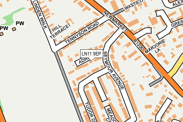 LN11 9EP map - OS OpenMap – Local (Ordnance Survey)