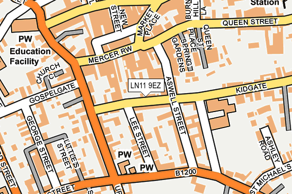 LN11 9EZ map - OS OpenMap – Local (Ordnance Survey)